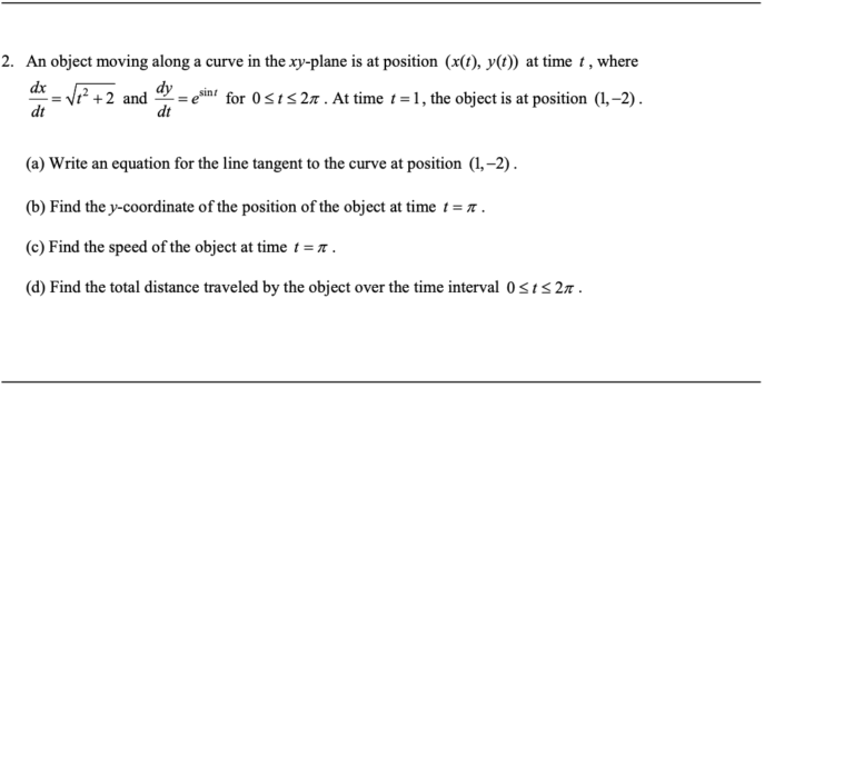 AP Calculus BC Practice Test 2